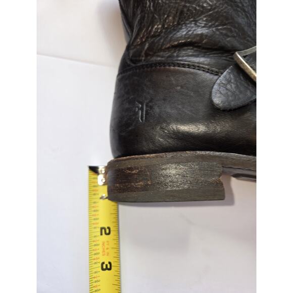 FRYE Womens Veronica Short Black Leather Pull-On Slouchy Boots Western US 6.5 B - Picture 7 of 16